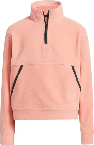 adidas Girls' Quarter Zip Fleece Golf Jacket