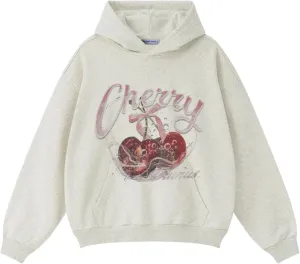 Aelfric Eden Graphic Hoodies Cherry Print Hoodie Long Sleeve Oversized Hooded Pullover Sweatshirt 2025 Trendy Tops Outfits
