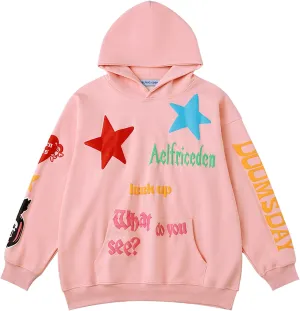 Aelfric Eden Graphic Hoodies for Women Vintage Printed Hoodie Sweatshirt Y2K Oversized Long Sleeve with Pocket