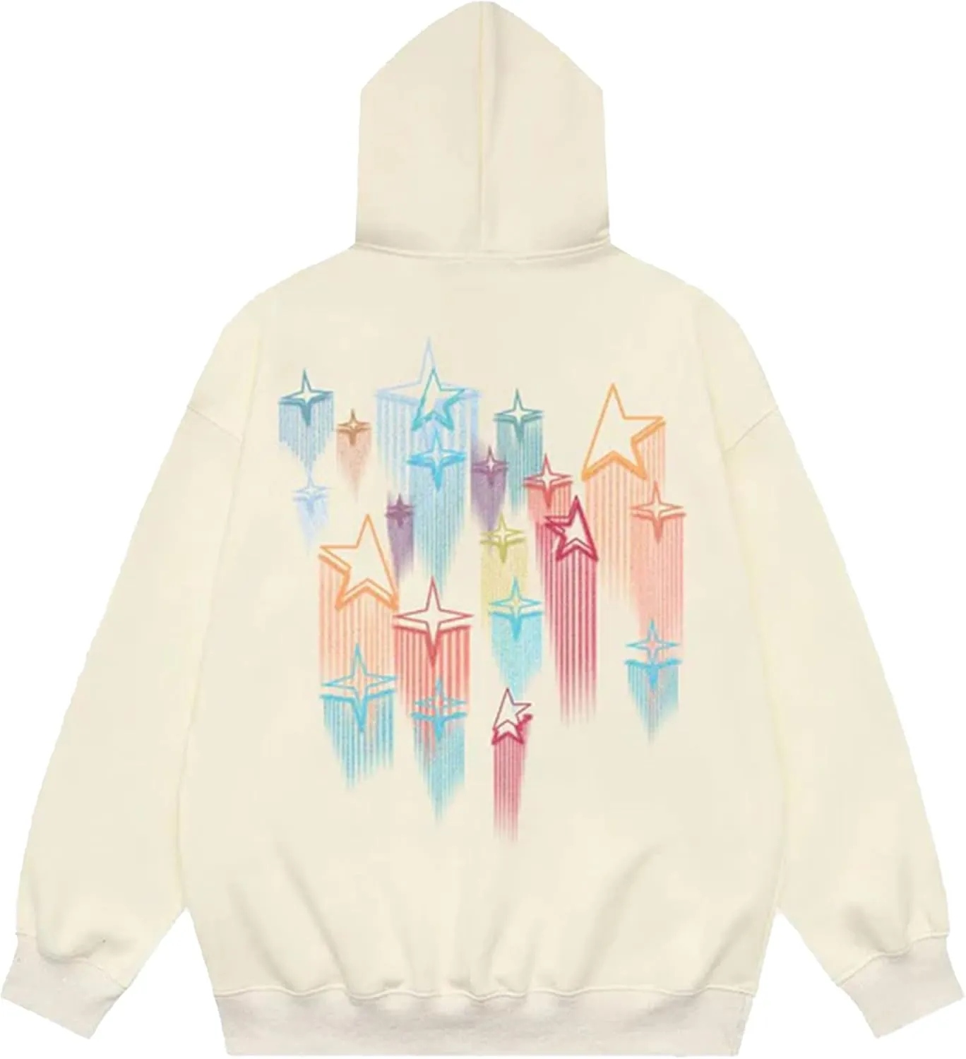 Aelfric Eden Star Embroidery Graffiti Hoodie Oversized Heavyweight Y2k Streetwear Hoodies with Pocket
