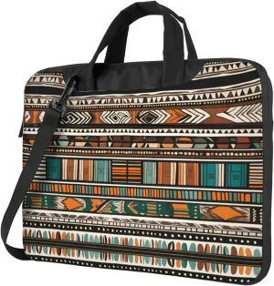 African Tribal Ethnic pattern Fashionable and ultra-thin shoulder laptop bag Shockproof soft lining