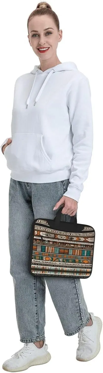 African Tribal Ethnic pattern Fashionable and ultra-thin shoulder laptop bag Shockproof soft lining
