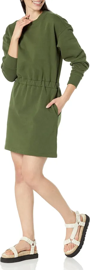 Amazon Essentials Women's Waisted Sweatshirt Dress (Available in Plus Size)