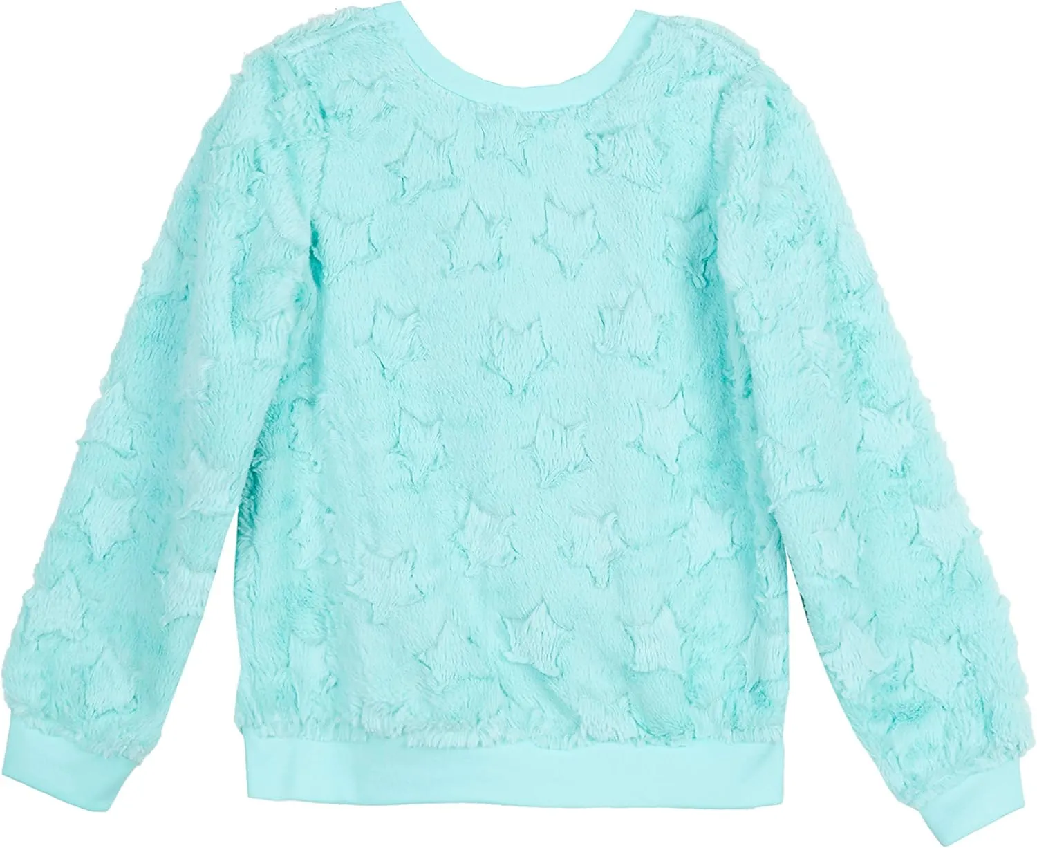 Amy Byer Girls' Long Sleeve Rib Cuff Fleece Sweatshirt