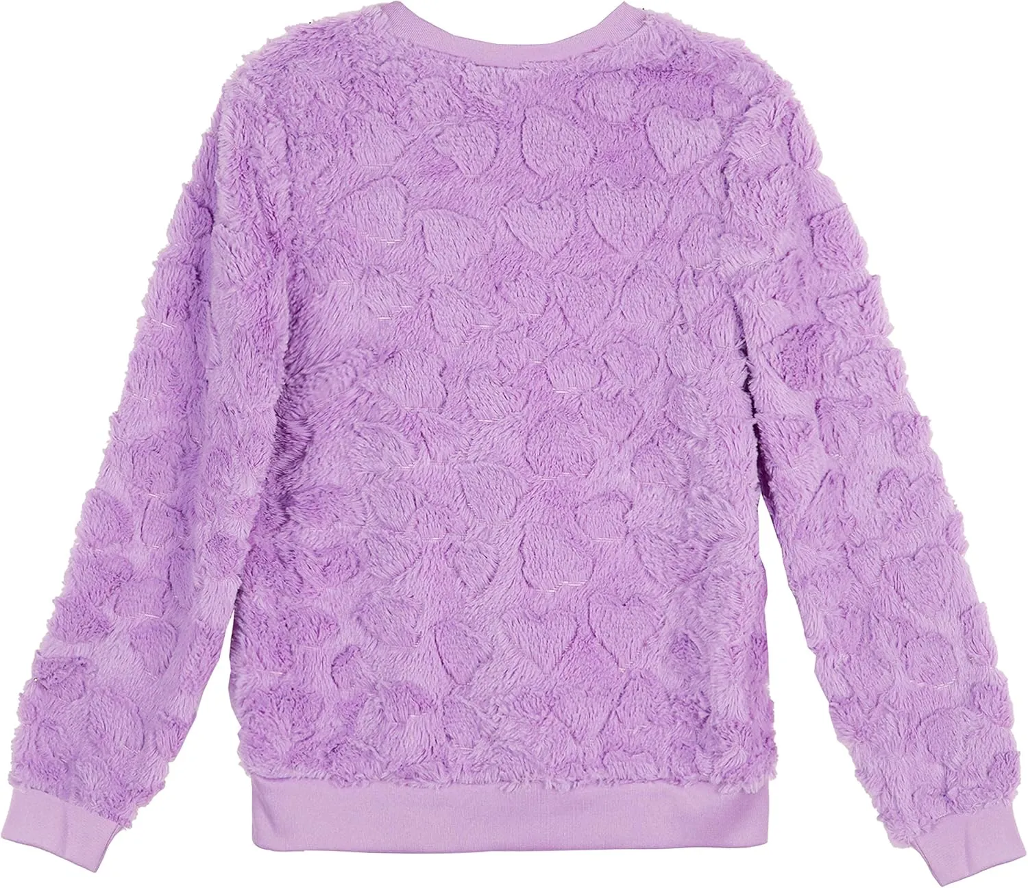 Amy Byer Girls' Long Sleeve Rib Cuff Fleece Sweatshirt