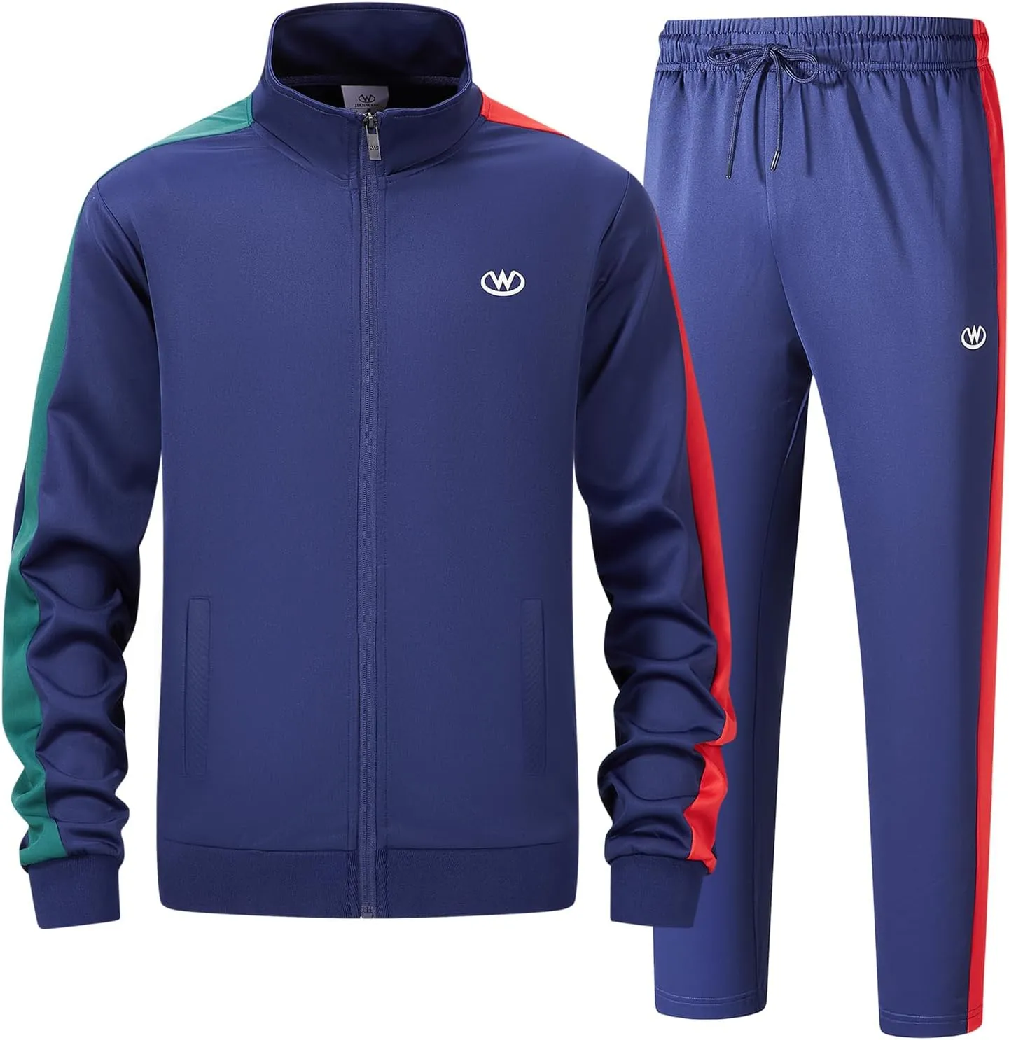 ANOTWENER Men's Casual 2 Piece Tracksuit Sets Long Sleeve Full Zip Jacket and Sweatpants Jogging Sport Outfits Sweatsuits