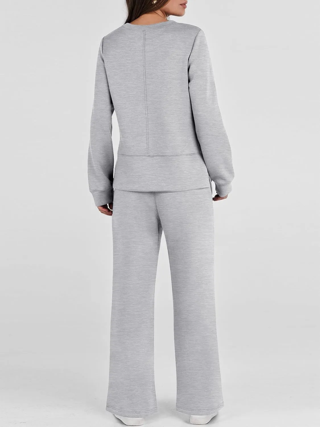 ANRABESS Women's 2 Piece Lounge Sets Casual Travel Outfits Wide Leg Tracksuit Sweatsuits Matching Set 2025 Fall Clothes