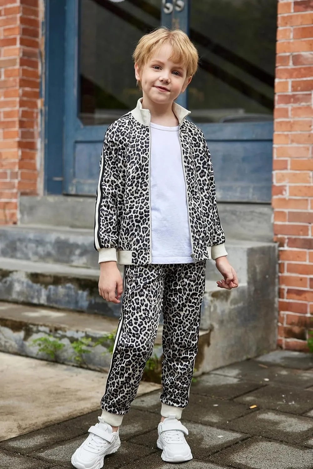 Arshiner Boy's 2 Pieces Full Zip Tracksuits Stylish Sport Jogging Suits Jacket & Pants Sweatsuit Set for 5-13 Years