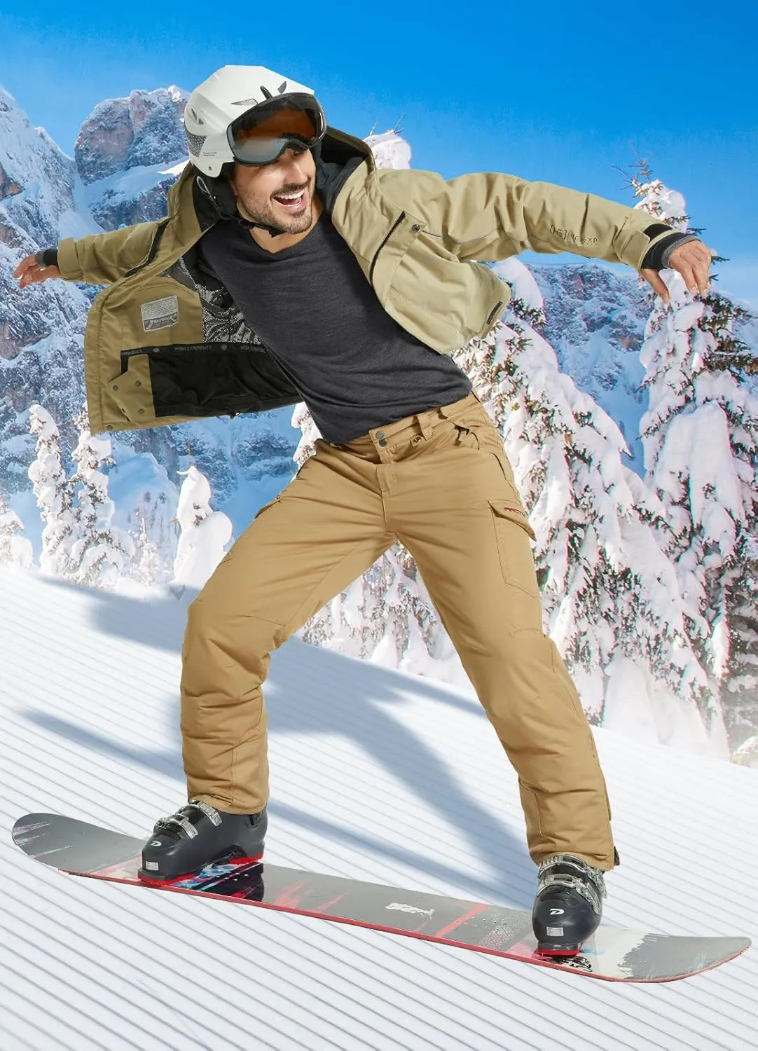 baleaf Men's 100% Merino Wool Base Layer Thermal Underwear Warm Insulating Undershirts with Balaclava Ski Snowboarding