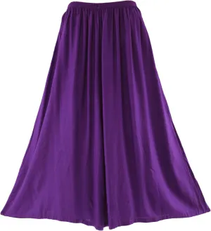 Beautybatik Solid Rayon Women Flowy Loose Palazzo Wide Leg Flare Pants Trouser Plus Size XL 1X 2X 3X