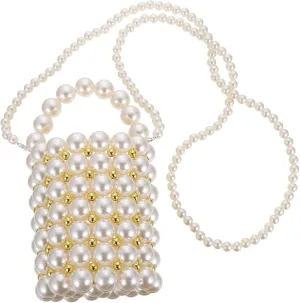 BESPORTBLE Fashionable Pearl Bag Large Bucket Bag for Women Single Shoulder Moderate Capacity Shopping Pouch