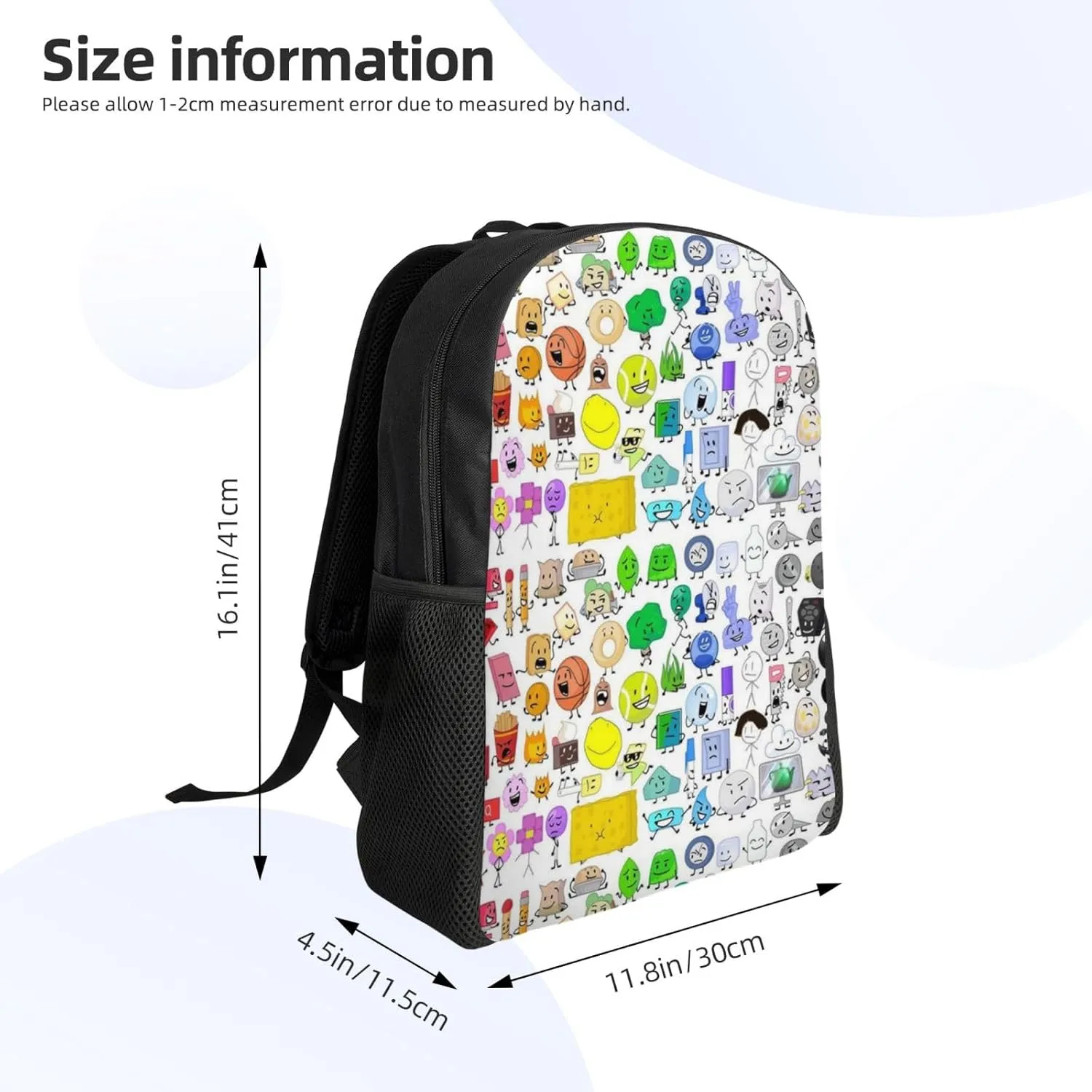 Bfdi-Battle For Dream Island Backpack, Fashionable Casual Travel Bag, Multifunctional Backpack
