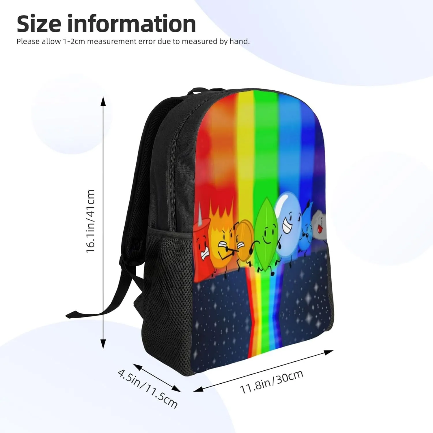 Bfdi-Battle For Dream Island Backpack, Fashionable Casual Travel Bag, Multifunctional Backpack