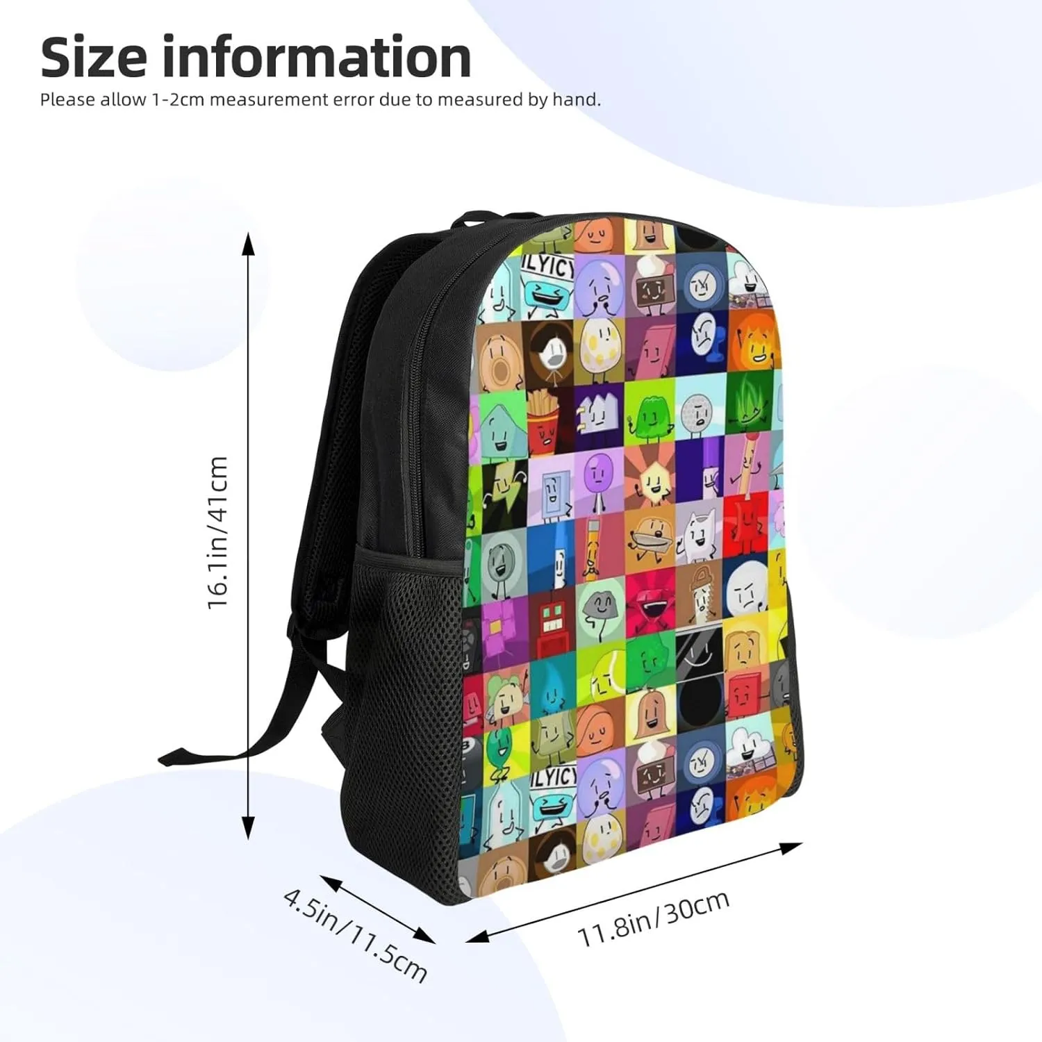 Bfdi-Battle For Dream Island Backpack, Fashionable Casual Travel Bag, Multifunctional Backpack