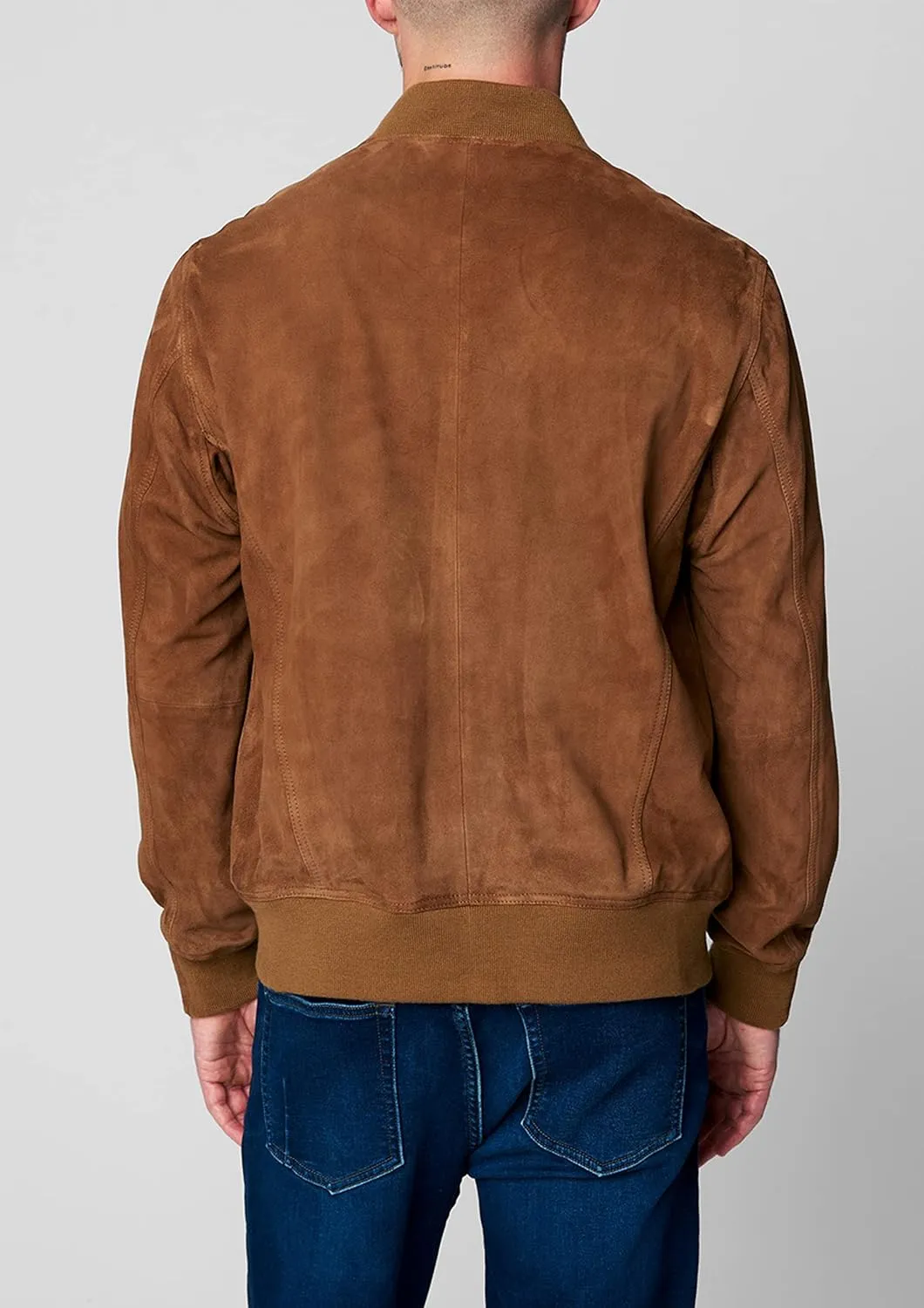 [BLANKNYC] mens Quick Action Suede Bomber