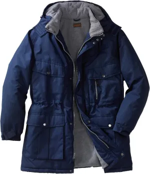 Boulder Creek by KingSize Men's Big & Tall Fleece-Lined Parka With Detachable Hood And 6 Pockets