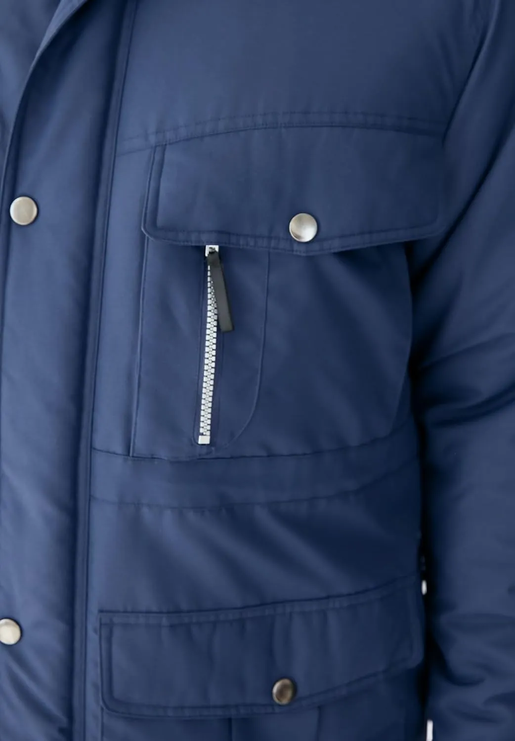 Boulder Creek by KingSize Men's Big & Tall Fleece-Lined Parka With Detachable Hood And 6 Pockets