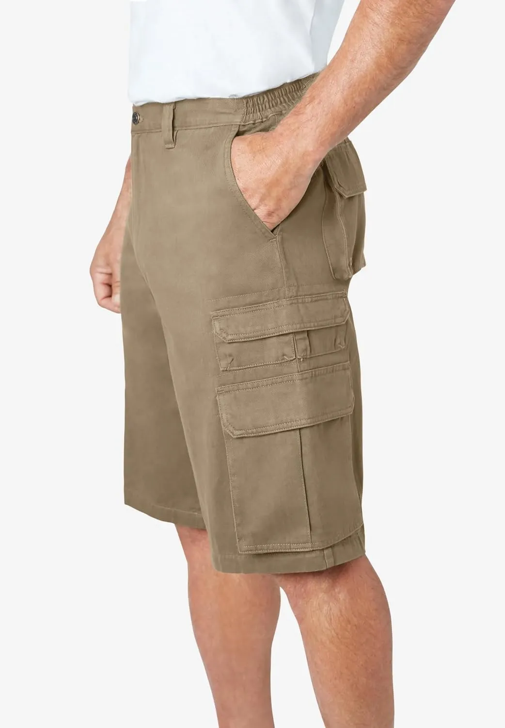 Boulder Creek by Kingsize Men's Big & Tall Ranger Stacked Cargo 12 Pocket Short