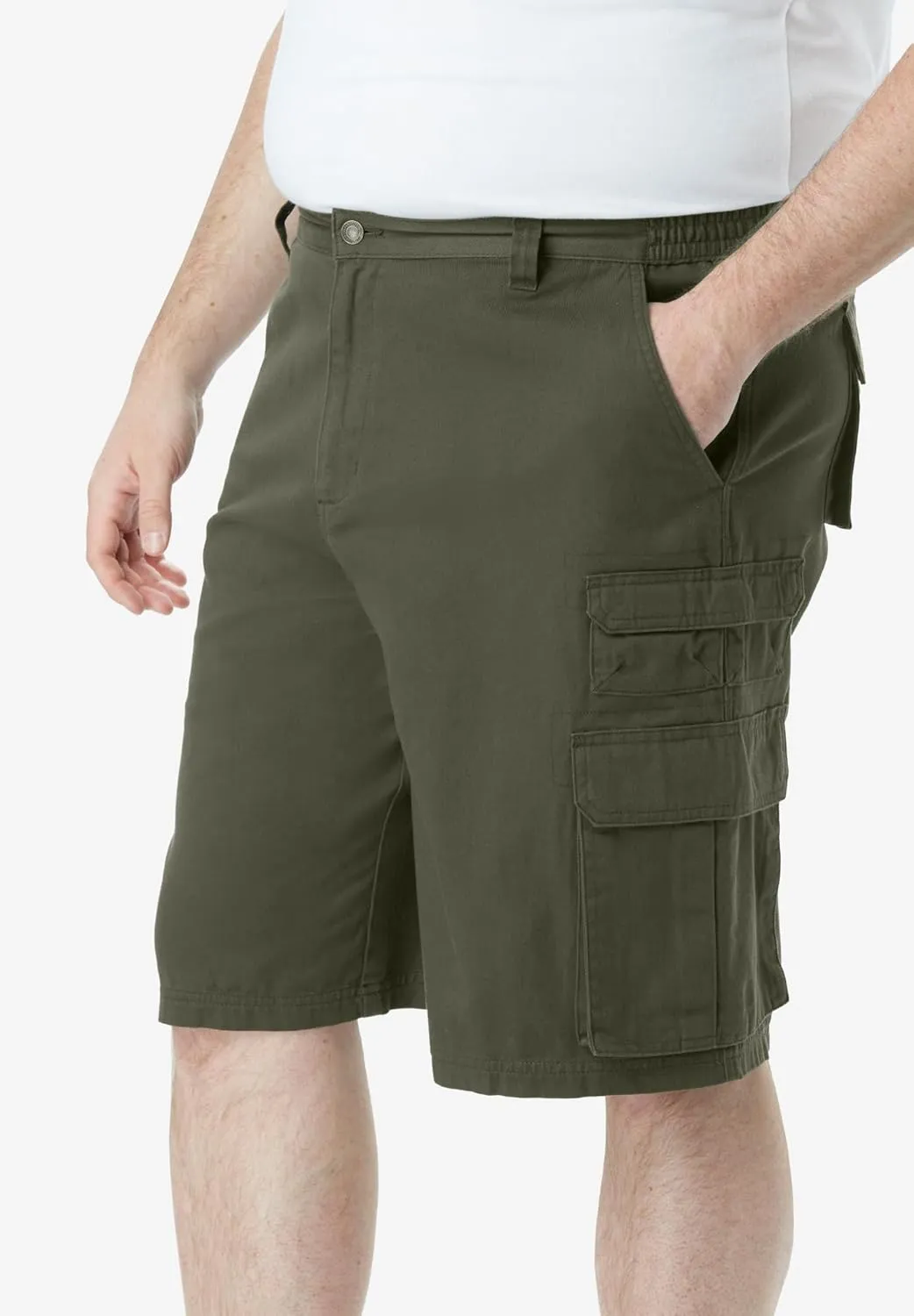 Boulder Creek by Kingsize Men's Big & Tall Ranger Stacked Cargo 12 Pocket Short