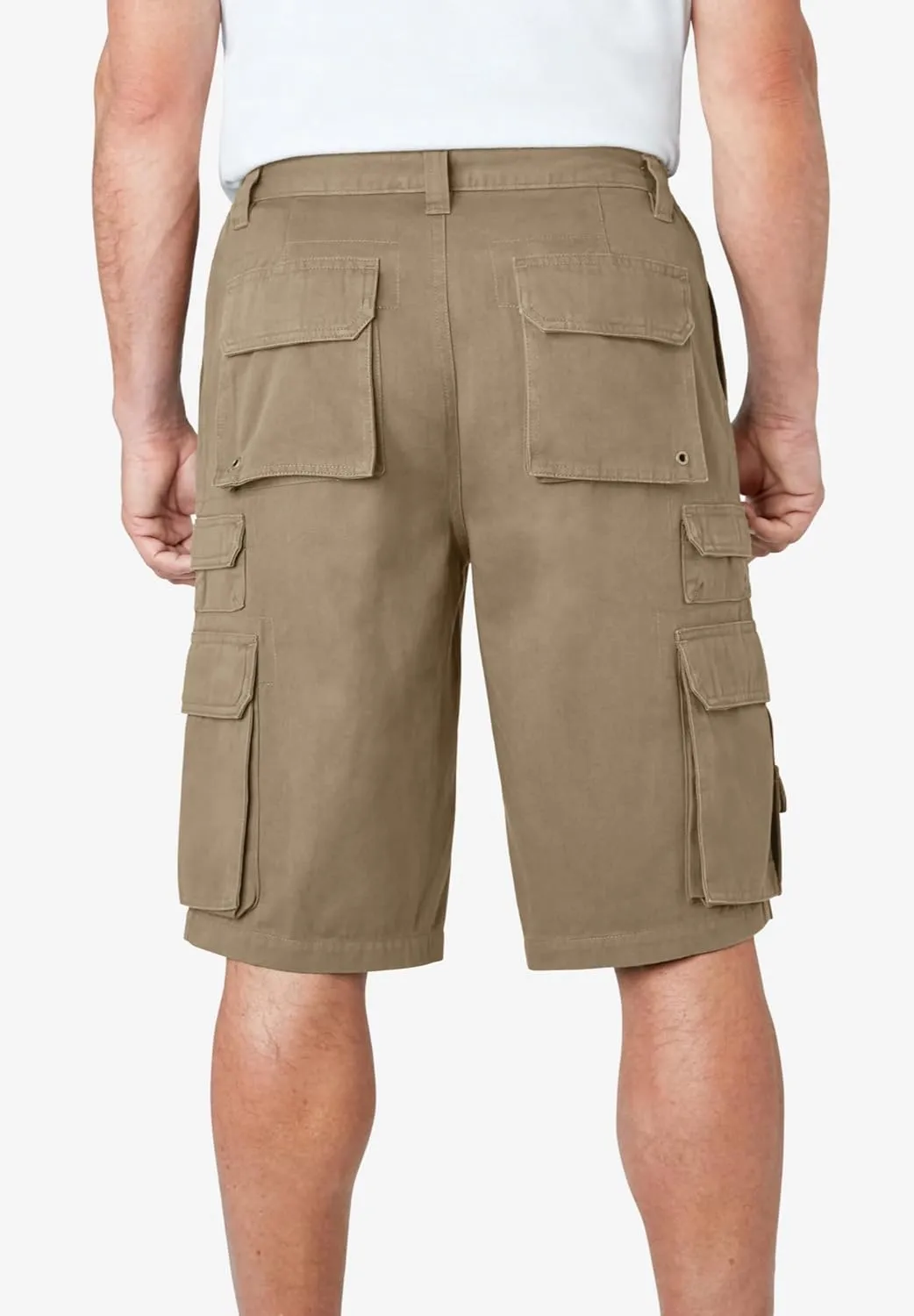 Boulder Creek by Kingsize Men's Big & Tall Ranger Stacked Cargo 12 Pocket Short