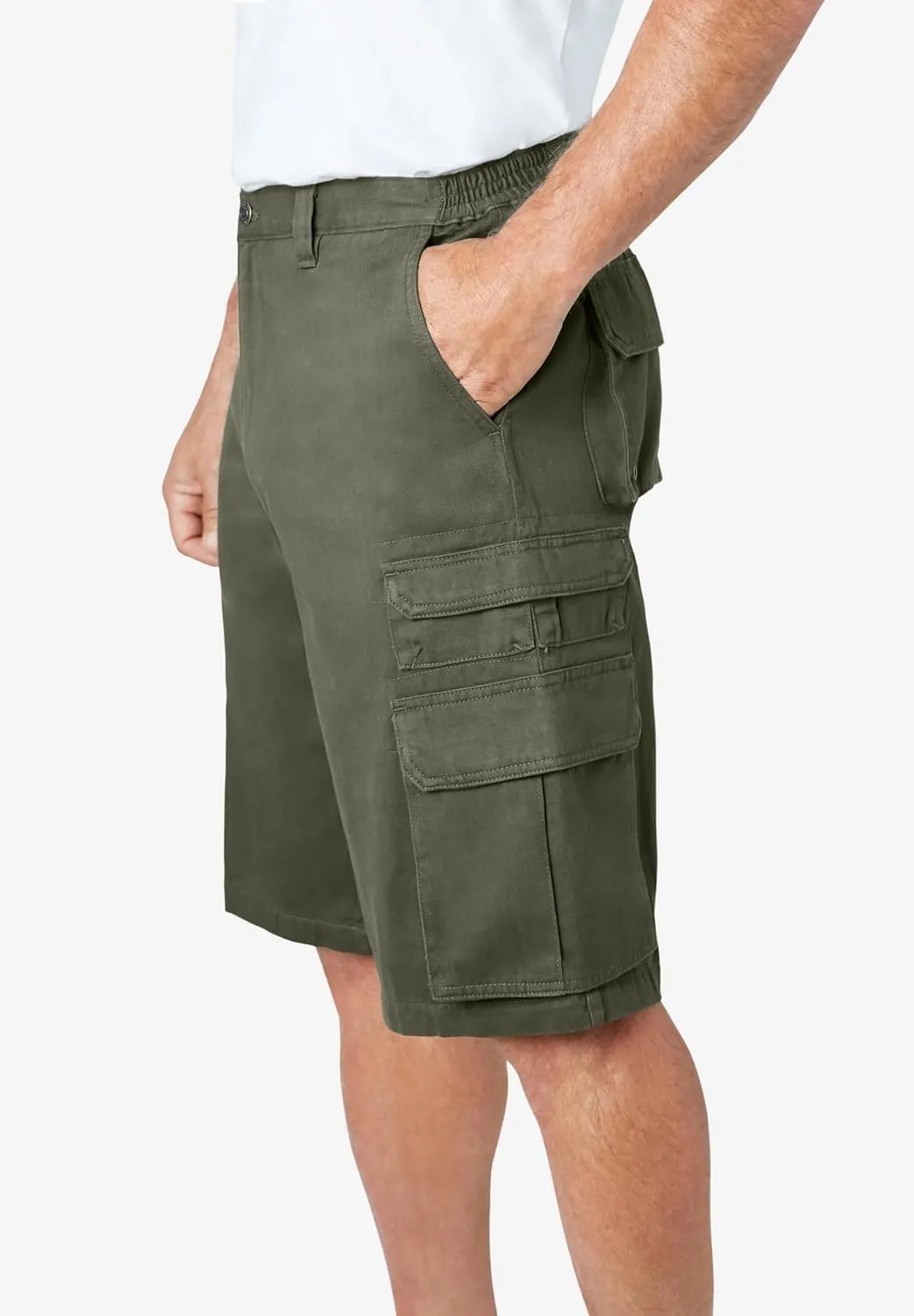 Boulder Creek by Kingsize Men's Big & Tall Ranger Stacked Cargo 12 Pocket Short
