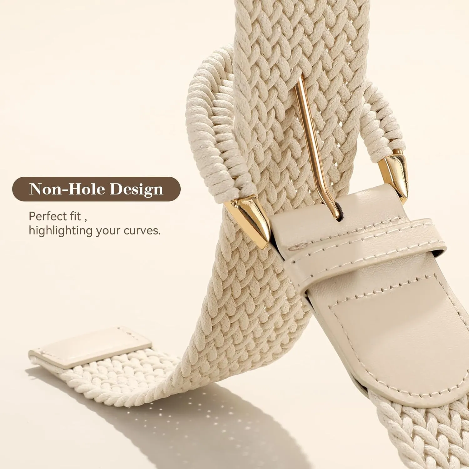 Braided Belt for Women Dress Summer Ladies Woven Wide Boho Belt for Jeans
