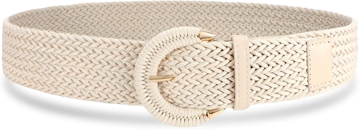 Braided Belt for Women Dress Summer Ladies Woven Wide Boho Belt for Jeans