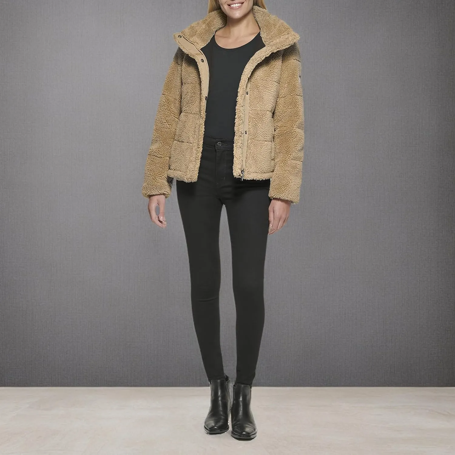 Calvin Klein Women's Faux Sherpa Coat