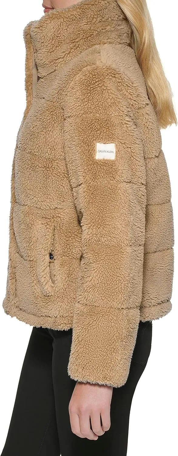 Calvin Klein Women's Faux Sherpa Coat