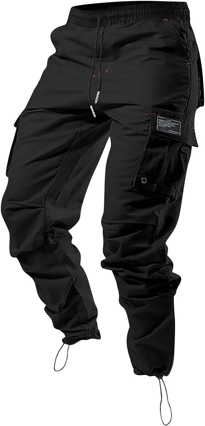Cargo Pants for Men Tactical Pants Stretch Slim Fit Lightweight Ripstop Outdoor Casual Work Trousers with Pockets