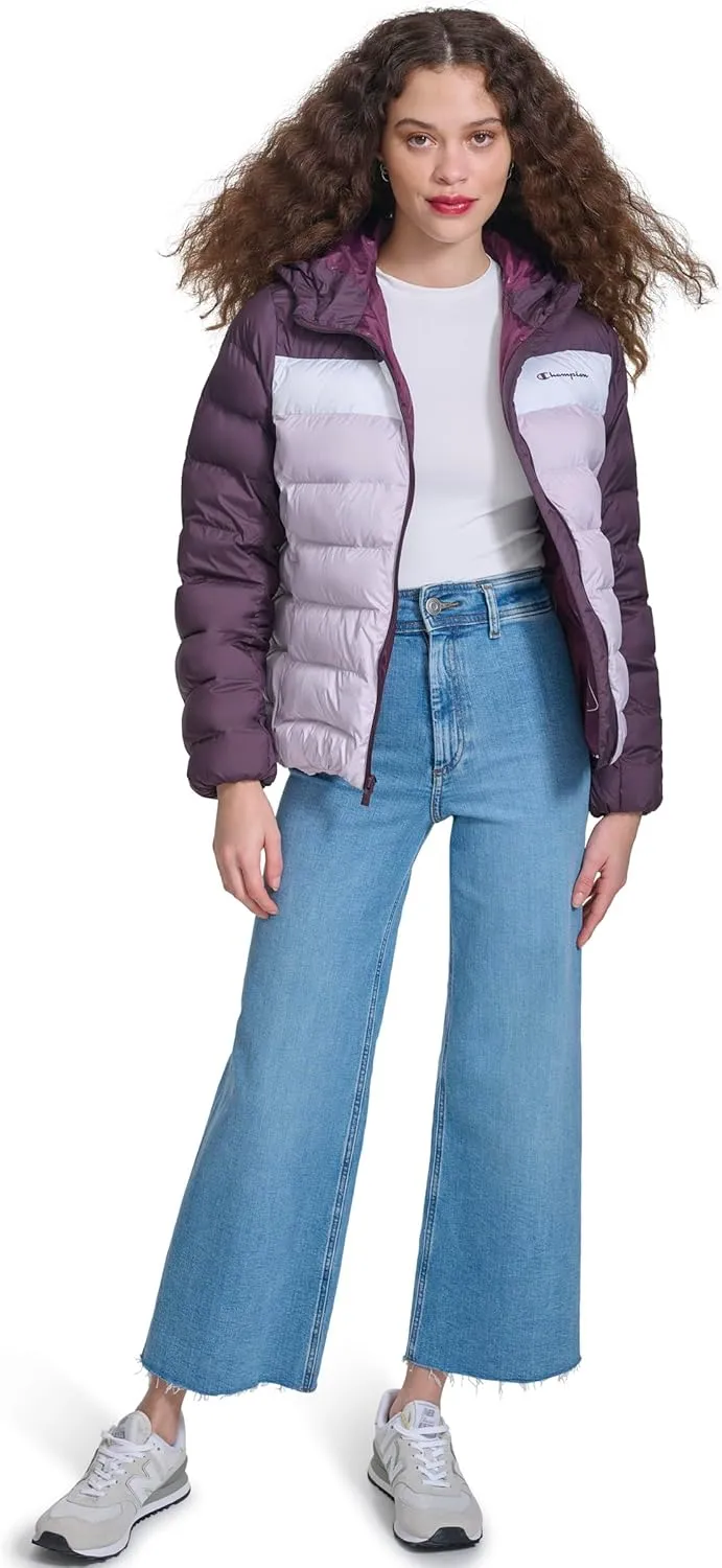 Champion Women's Quilted Coat Packable Puffer Jacket with Hood