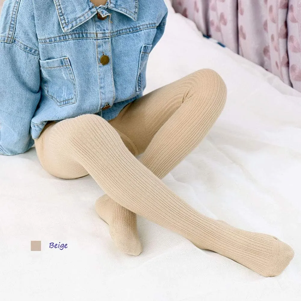 CHUNG Toddler Little Girls Cotton Tights Footed Thick Winter Cable Knit Legging Pantyhose Stocking