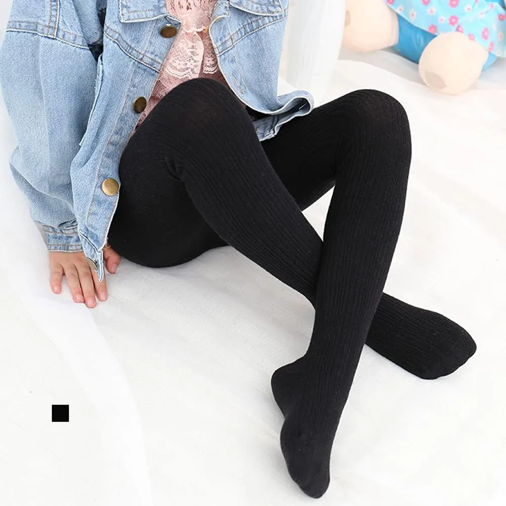 CHUNG Toddler Little Girls Cotton Tights Footed Thick Winter Cable Knit Legging Pantyhose Stocking