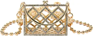 Clutch Purses for Women Fashionable Diamond Shoulder Bag Set for Women Hollowed Out Crossbody Satchel