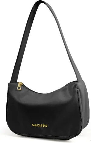 Clutch Tote Handbag, Soft PU Leather Shoulder Bag for Women, Fashionable Women's Shoulder Purse (Black)