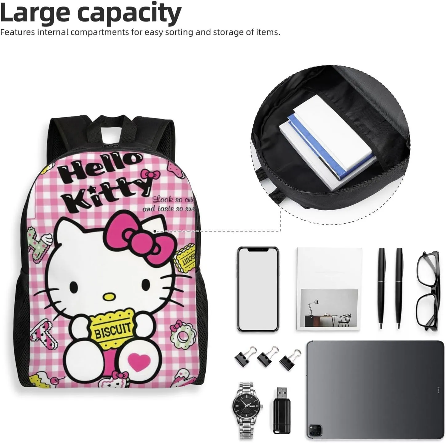 College Student Backpack, Fashionable Student Backpack, Laptop Backpack, Suitable For School Outdoor Travel, 57556