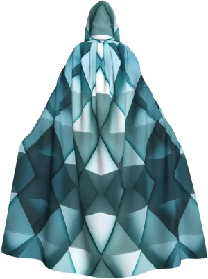 Cool Abstract Theme print Hooded cape for adults, Oversized Hooded Cloak with Bow Tie, Adult party dress cape