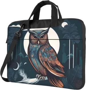Cool Owl pattern Fashionable and ultra-thin shoulder laptop bag Shockproof soft lining