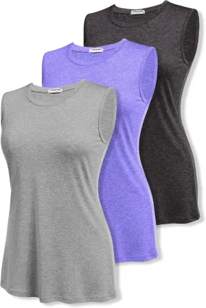 COOrun Women's Sleeveless Athletic Shirts Lightweight Sports Shirt Quick Dry Yoga Tank Tops Muscle Tank