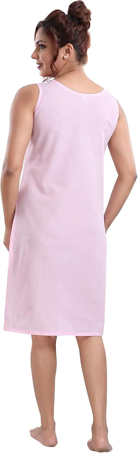Cotton Rich Camisole Slip for Women | Long Kurti Slip/Suit Slip/Camisole Slip Knee Length Inner (QS_Inner)