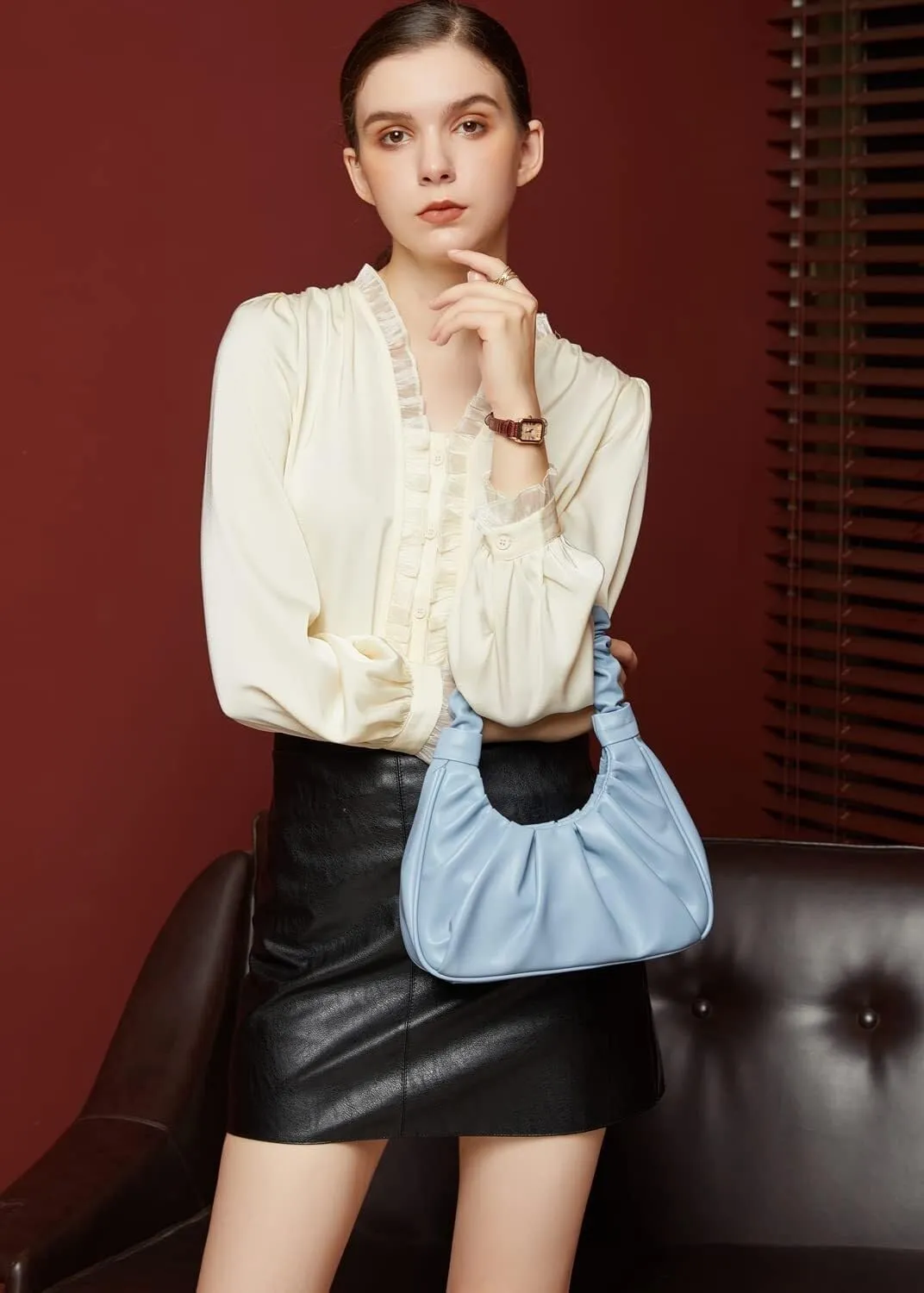Crossbody Bags for Women Mini Clutch With Zipper Fashionable Cute Hobo Tote Handbag Shoulder Bag