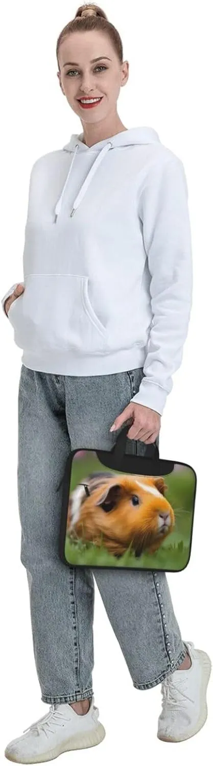 Cute Guinea Pigs pattern Fashionable and ultra-thin shoulder laptop bag Shockproof soft lining