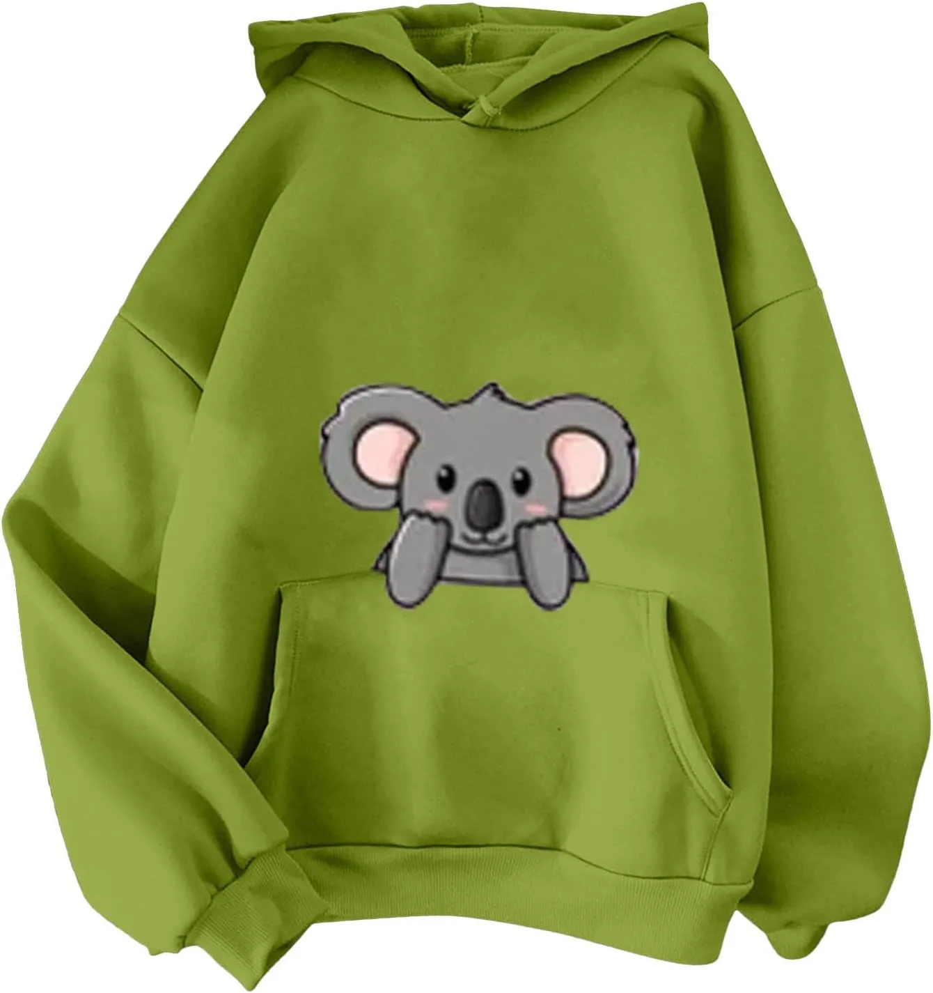 Cute Koala Hoodies for Women Kawaii Cartoon Animal Graphic Sweatshirts Loose Casual Fashion Long Sleeve Pullover Tops