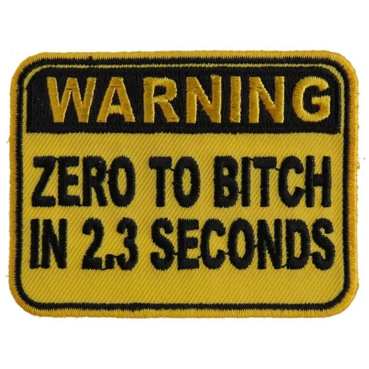 Daniel Smart Warning Zero Funny Embroidered Iron On Patch, 3 x 2 inches