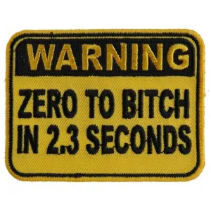 Daniel Smart Warning Zero Funny Embroidered Iron On Patch, 3 x 2 inches