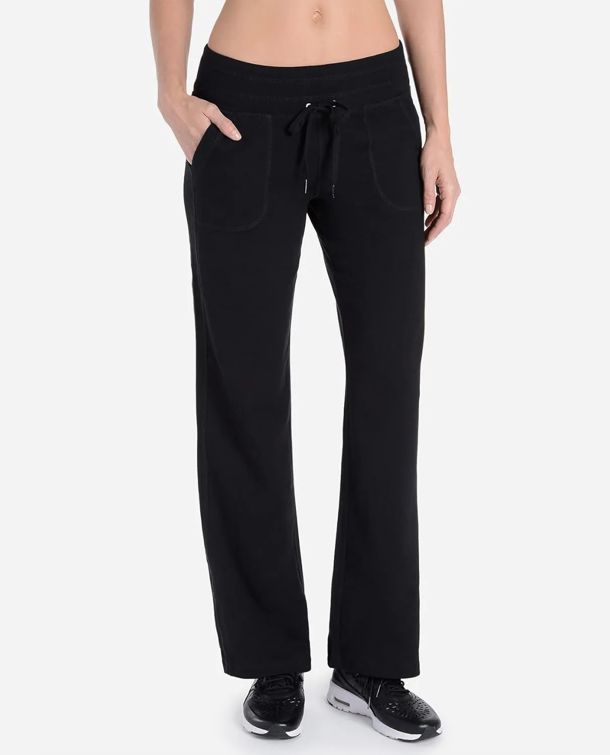 Danskin Women's Straight Leg Drawcord Athletic Pants
