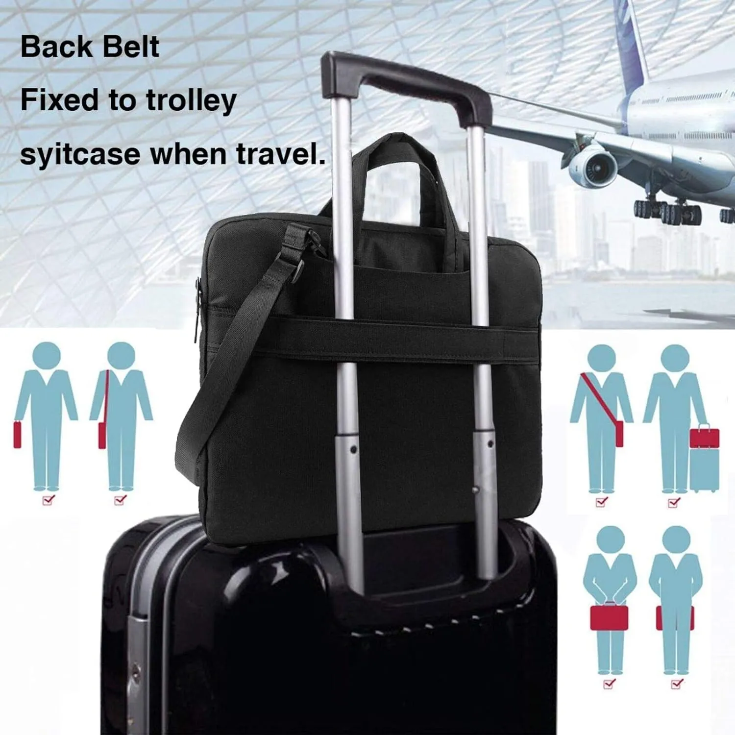 Deer Hunting Season pattern Fashionable and ultra-thin shoulder laptop bag Shockproof soft lining
