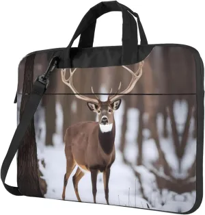 Deer Hunting Season pattern Fashionable and ultra-thin shoulder laptop bag Shockproof soft lining