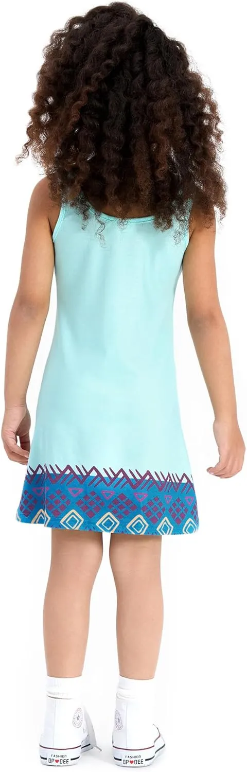 Disney Frozen Elsa Princess Minnie Stitch Toddler Girl Tank Dress Summer Beach Holiday Sleeveless A-Line Sundress 2-13 Years