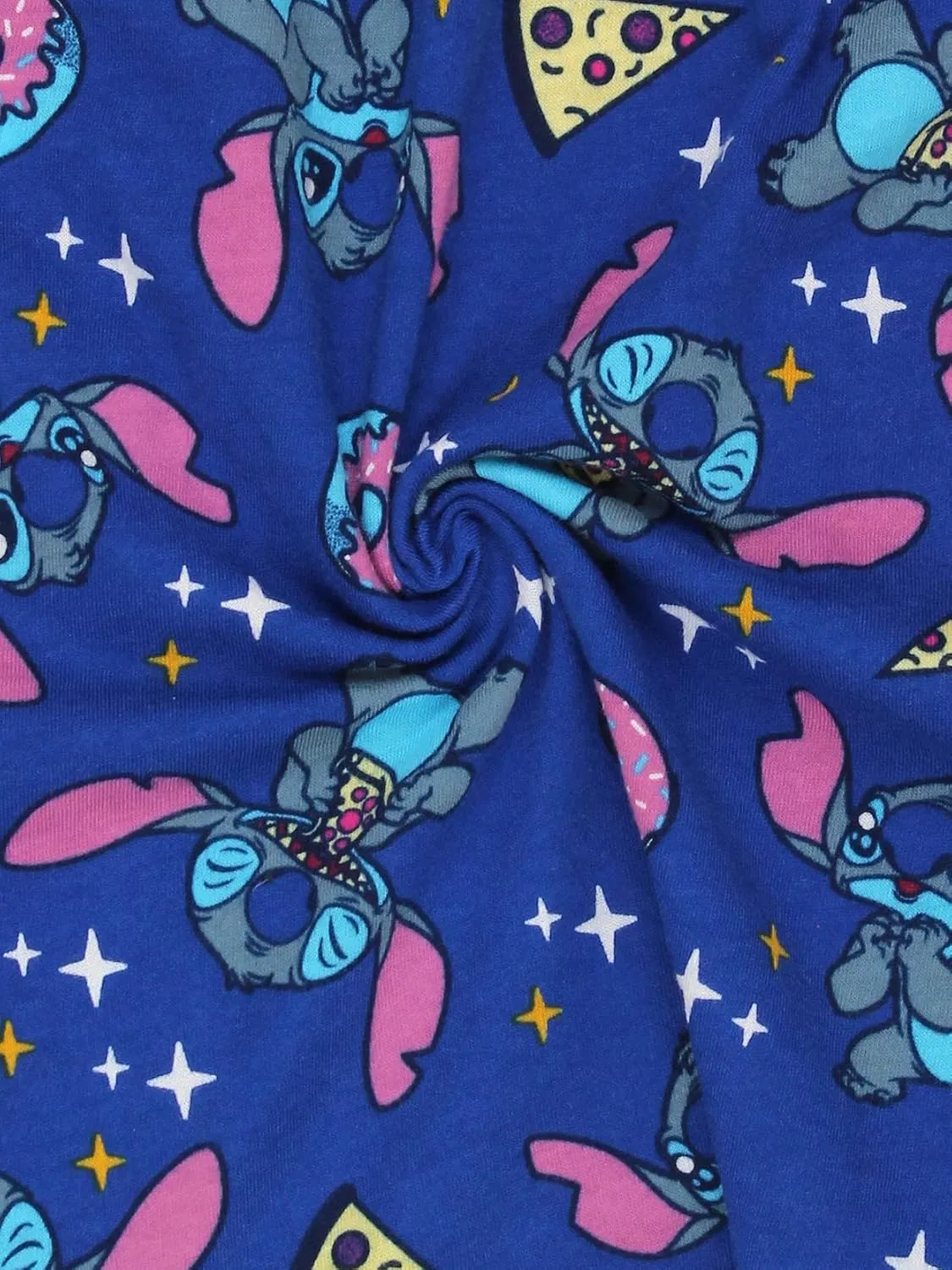 Disney Lilo & Stitch Mens Cotton Jersey Button Fly Boxer Lounge Shorts